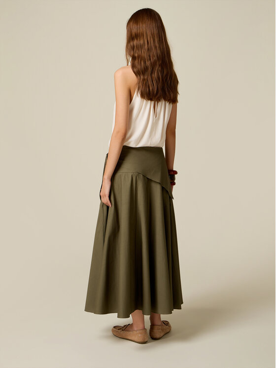 Oltre Oltre Gonna midi 1044R001606N035 Verde A-Line Fit