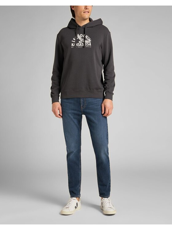 Lee Lee Felpa GRAPHIC HOODIE Grigio Regular Fit