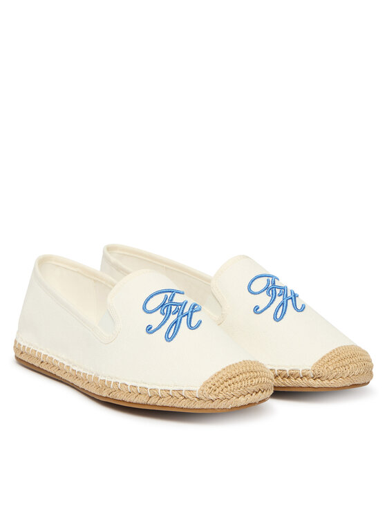 Tommy Hilfiger Tommy Hilfiger Espadrile Th Script Summer Espadrille FW0FW09240 Alb