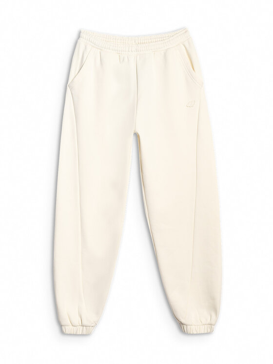 4F 4F Spodnie dresowe EASY WEAR Kremowy Regular Fit