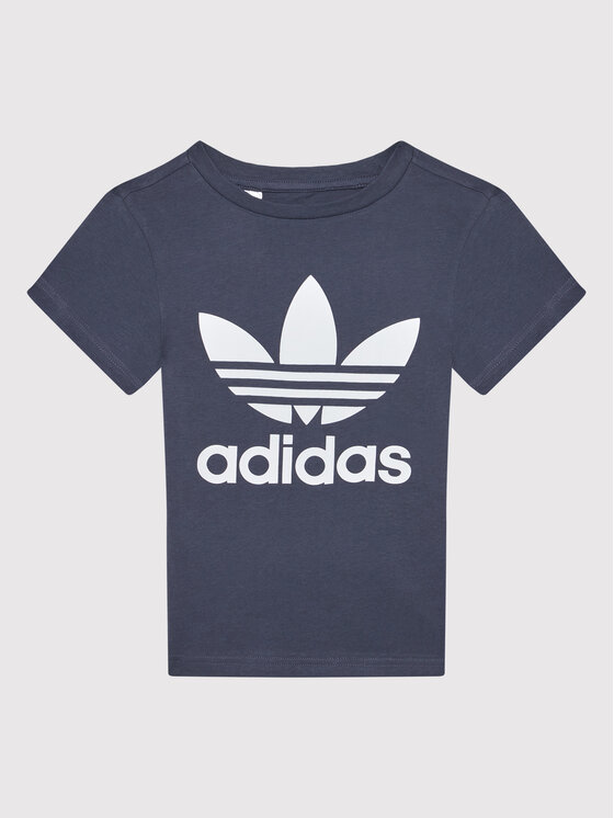 adidas T-Shirt - Kinderkleidung, Größe 14_15Y Dunkelblau Trefoil HC9601