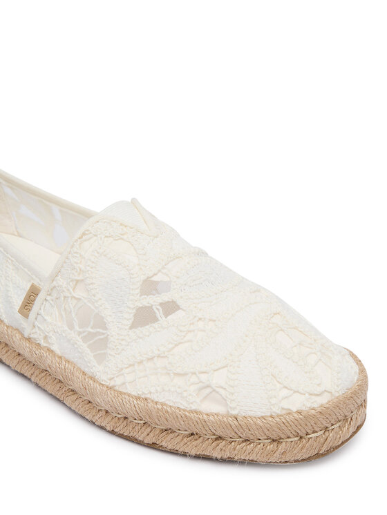 Toms Toms Еспадрильї Egret Floral Crochet 10023030 Білий