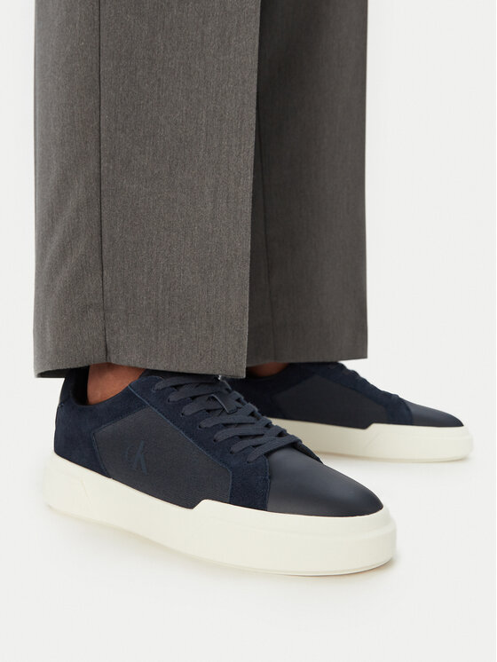 Calvin Klein Calvin Klein Sneakersy Chunky Cupsole Laceup Cv Mix HM0HM02238 Tmavomodrá