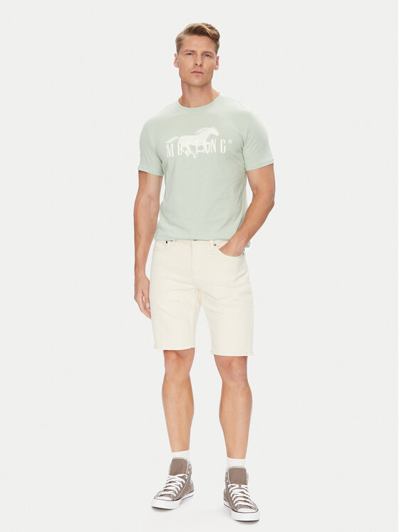 Mustang Mustang T-shirt Austin 1016492 Verde Regular Fit