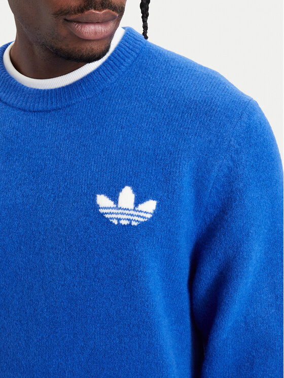 adidas adidas Πουλόβερ Trefoil Essentials Fully Knit Sweatshirt KS4890 Μπλε Regular Fit