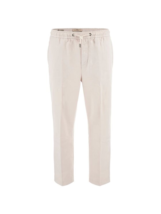 Guess Guess Kalhoty z materiálu 171645 Bílá Regular Fit