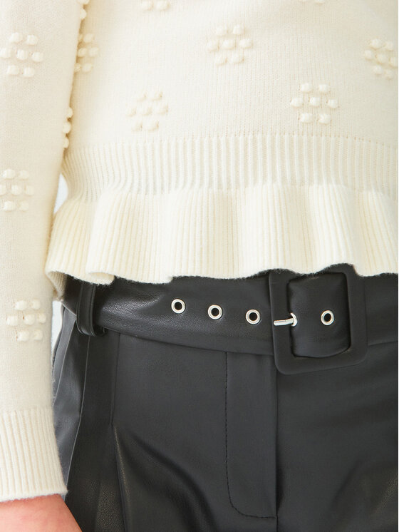 Pantaloncini in similpelle 5536 Nero Regular Fit