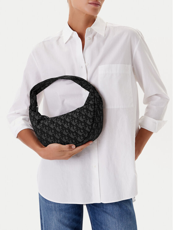 Calvin Klein Calvin Klein Torbica Ckj Monogram Pinched Medium Shou LV04F3206G Crna