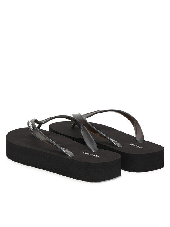Calvin Klein Calvin Klein Σαγιονάρες Flatform Flip Flop Met Tpu HW0HW03120 Μαύρο