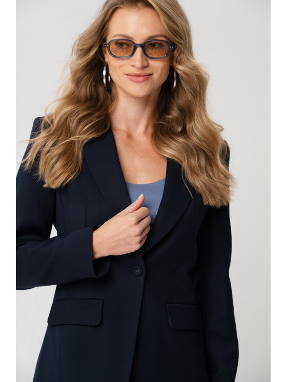 blue shadow blue shadow Marynarka Marietta Granatowy Regular Fit