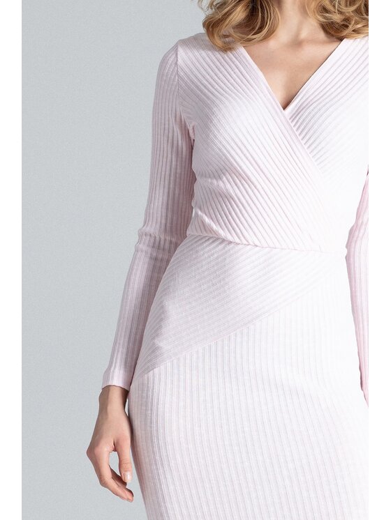 FIGL FIGL Sukienka M637 Różowy Slim Fit