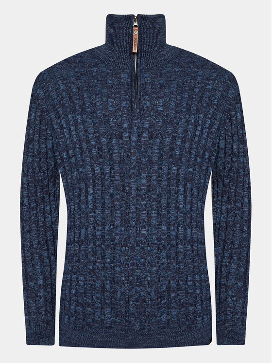 INDICODE INDICODE Sweater Rufus 35-026 Sötétkék Regular Fit