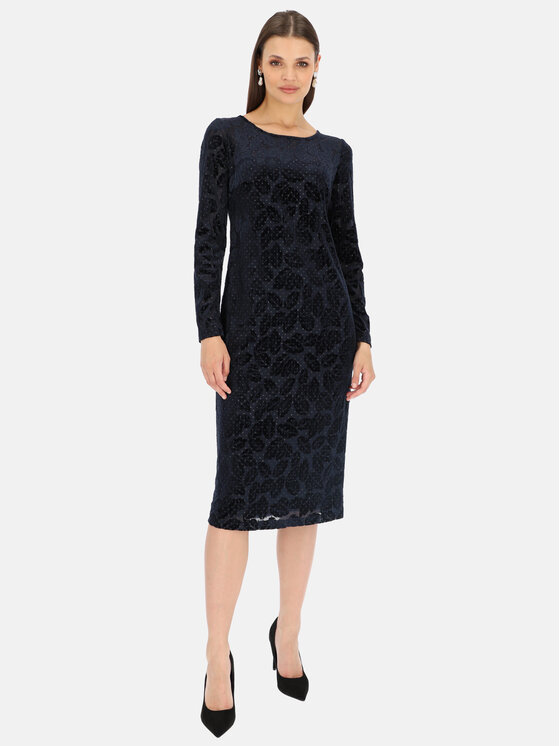 Potis & Verso Potis & Verso Sukienka wieczorowa Fredo Granatowy Slim Fit