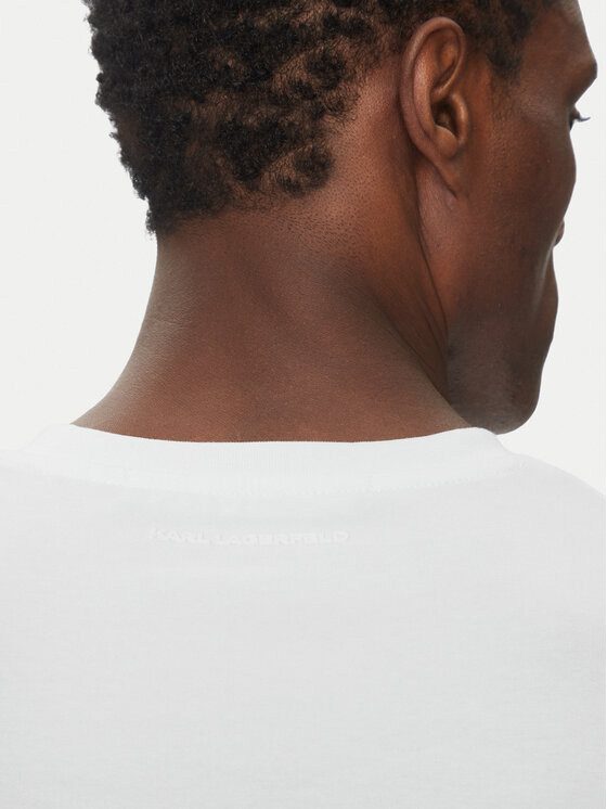 KARL LAGERFELD KARL LAGERFELD Marškinėliai 755058 552235 Balta Regular Fit