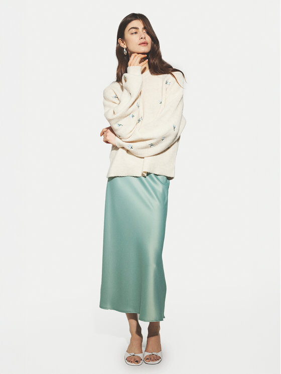 YAS YAS Fustă trapez Pella 26030737 Verde Regular Fit
