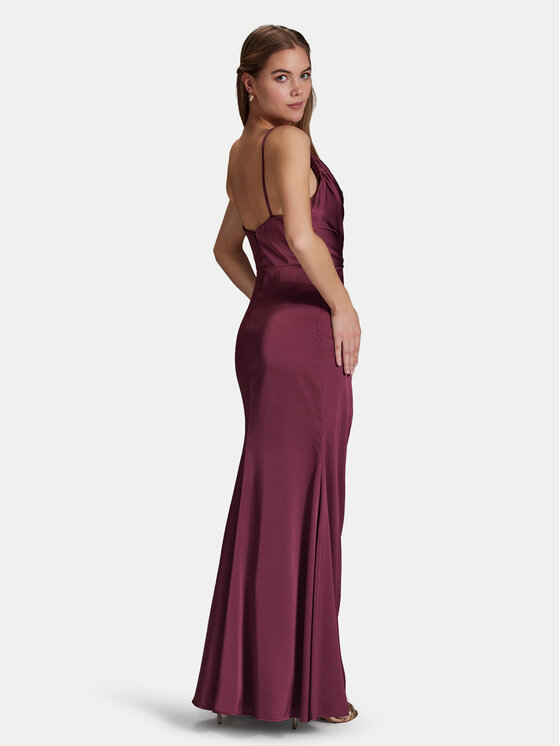 Hey Kyla Hey Kyla Sukienka wieczorowa 5AI075HK Bordowy Slim Fit