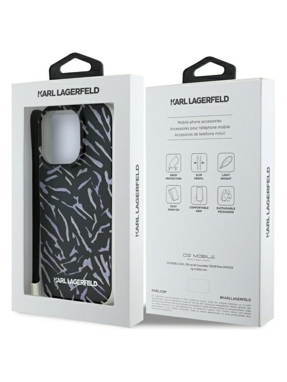 KARL LAGERFELD KARL LAGERFELD Etui na telefon Zebra With Cord Fioletowy