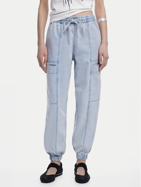 Desigual Jeans Georgia 25SWDD42 Blu Loose Fit, taglia : M