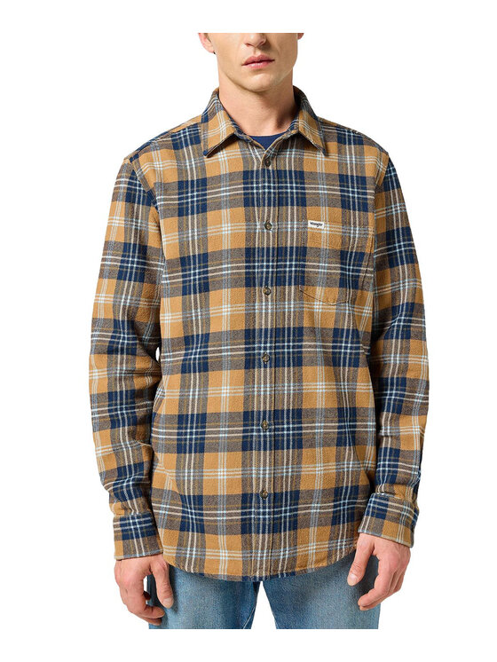 Wrangler Wrangler Koszula 112357225 Żółty Regular Fit
