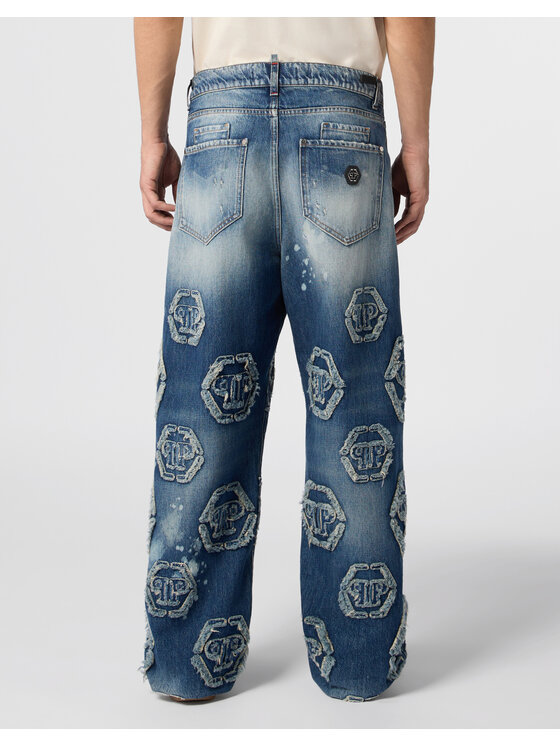 PHILIPP PLEIN PHILIPP PLEIN Jeansy 28973 Niebieski Loose Fit