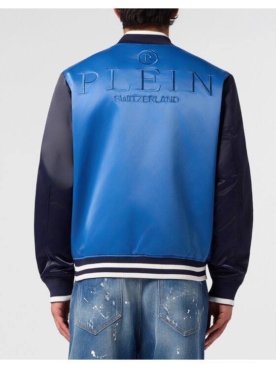 PHILIPP PLEIN PHILIPP PLEIN Bundy bomber 31476 Svetlo modrá Regular Fit