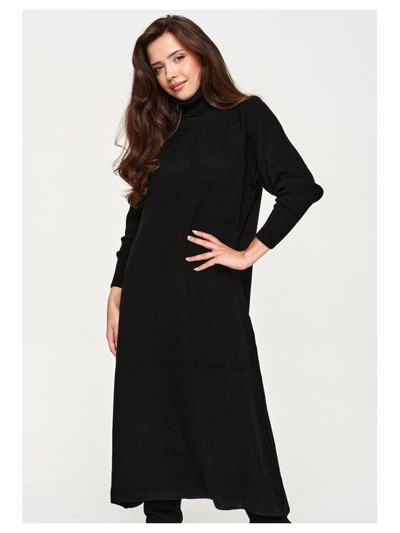 Makadamia Makadamia Sweter S181 Czarny Loose Fit