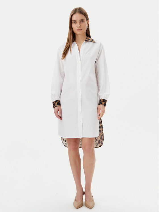 LOLA CASADEMUNT LOLA CASADEMUNT Рокля тип риза LS2515040 Бял Regular Fit