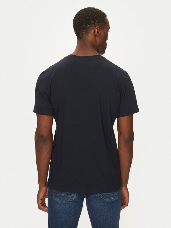 Mustang Mustang T-Shirt Austin 1016264 Granatowy Regular Fit