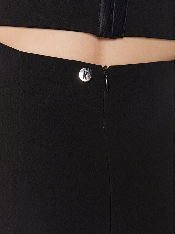 Kontatto Kontatto Коктейлна рокля NO1012 Черен Slim Fit