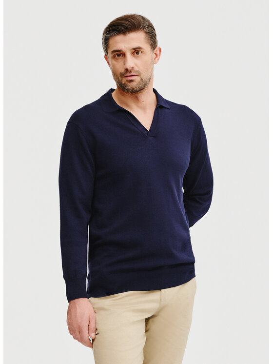 Pako Lorente Pako Lorente Sweter P25SF-2X-006 Granatowy Classic Fit