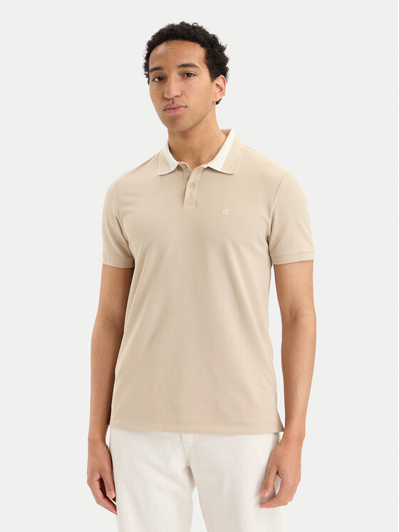 Calvin Klein Jeans Calvin Klein Jeans Polo majica LV04RG234G Svetlo bež Regular Fit