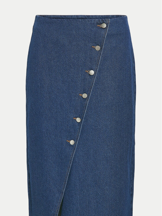 Vila Vila Farmer szoknya Sym 14099725 Kék Regular Fit