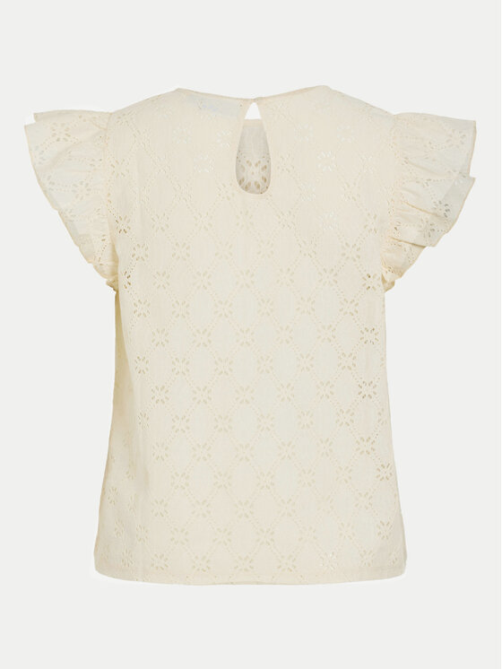 Vila Vila Bluza Sumia 14097198 Bela Regular Fit