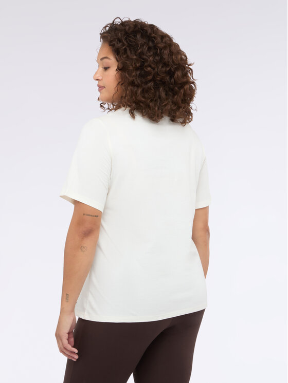 Fiorella Rubino Fiorella Rubino T-Shirt G03FL008876N011 Biały Regular Fit