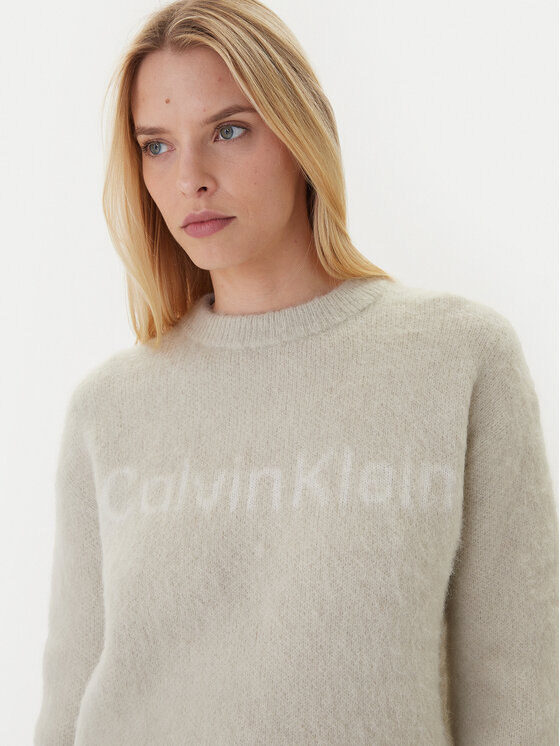 Calvin Klein Calvin Klein Džemperis LV044D359G Bēšs Relaxed Fit