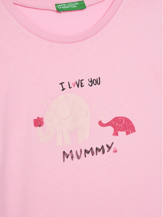 United Colors Of Benetton United Colors Of Benetton T-Shirt 3I1XG10JJ Růžová Regular Fit