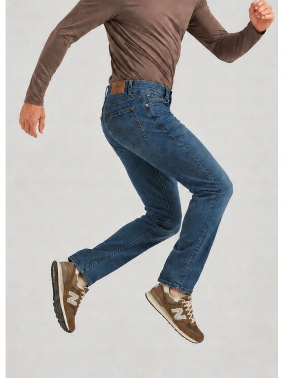 Lee Lee Jeansy Straight Fit XM Extreme Motion MVP Niebieski Tapered Fit