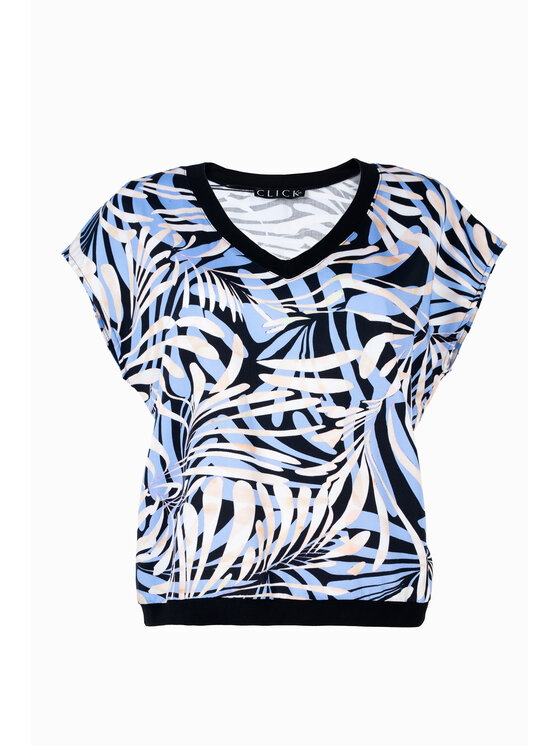 CLICK CLICK Bluzka 10-6899 Niebieski Loose Fit