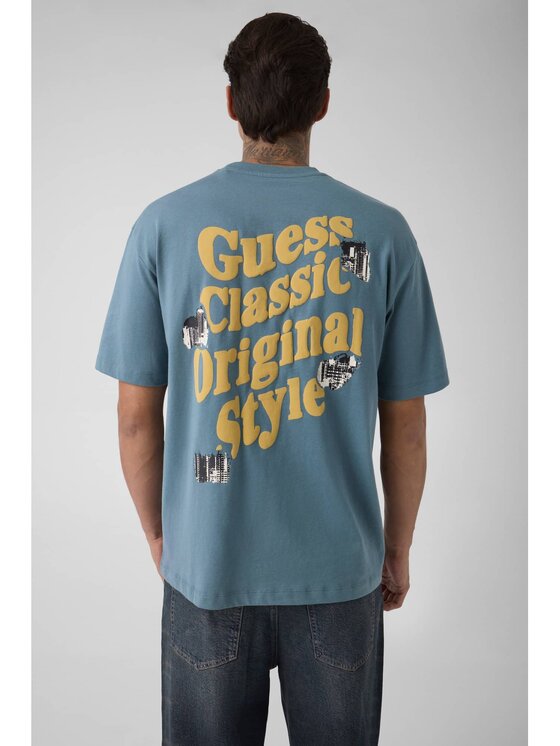 Guess Guess T-Shirt 185139 Niebieski Classic Fit