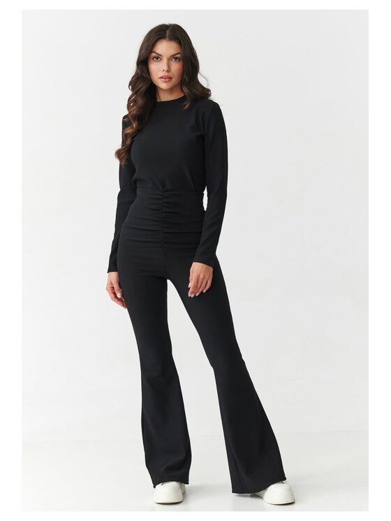 Makadamia Makadamia Komplet bluzka i spodnie M893 Czarny Slim Fit