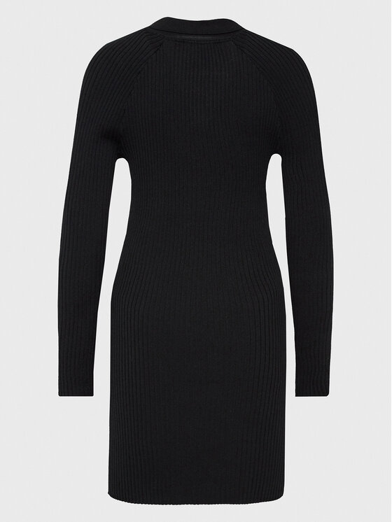 Vestito di maglia Colar Badge DW0DW15081 Nero Slim...