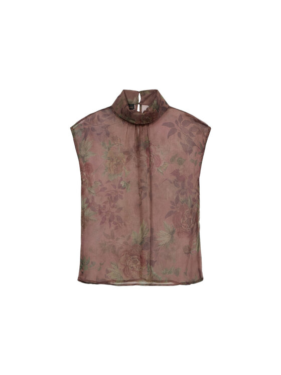 Oltre Oltre Blusa 2040J100819N0S1 Marrone Baggy Fit