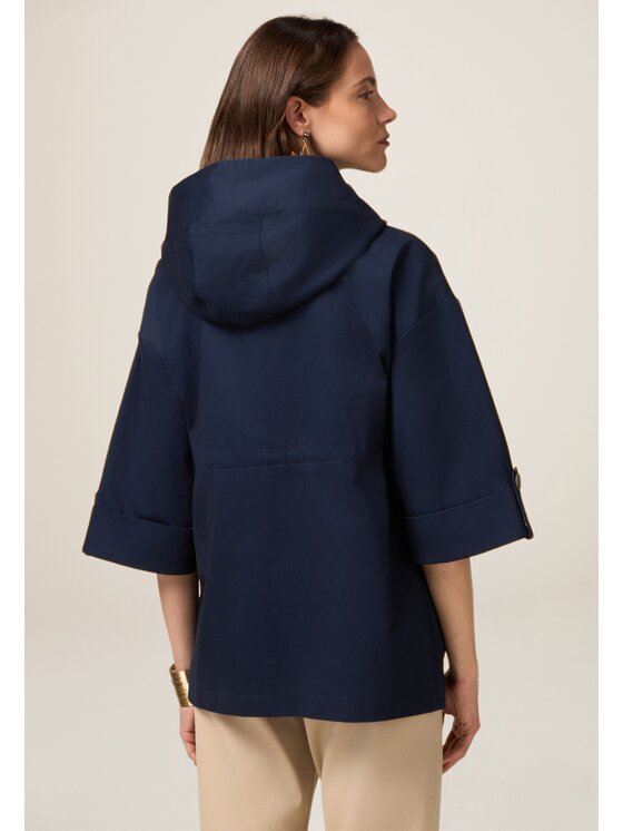 Oltre Oltre Cappotto 0058J000097N034 Blu Over Fit