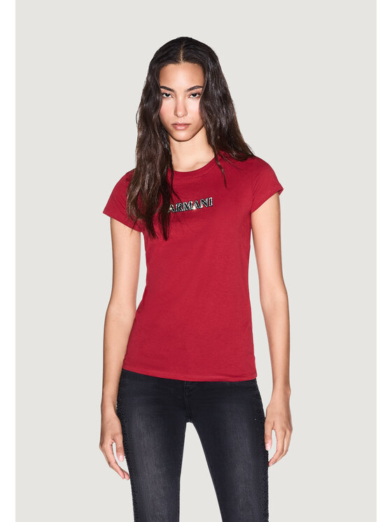 Armani Exchange Armani Exchange T-Shirt XW002550 AF10356 Czerwony Casual Fit