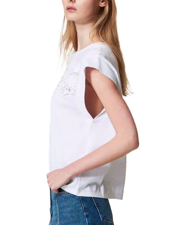 TWINSET TWINSET T-Shirt 8050160278414 Λευκό Regular Fit