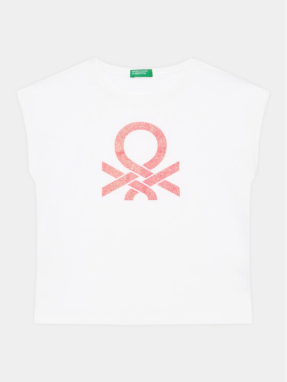United Colors Of Benetton United Colors Of Benetton T-shirt 3I1XC10C0 Bijela Regular Fit