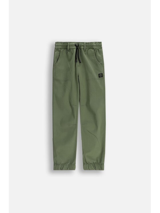 Coccodrillo Coccodrillo Kalhoty z materiálu ZC5119101SBJ-027 Khaki Regular Fit