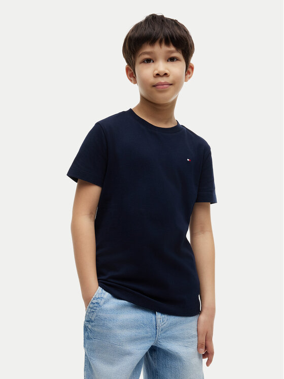 Tommy Hilfiger Tricou Team Tommy Graphic KB0KB10591 Bleumarin Regular Fit