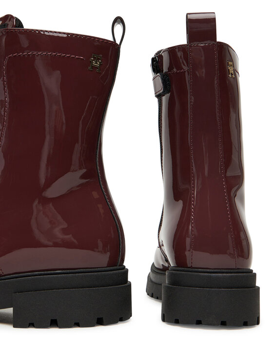 Tommy Hilfiger Tommy Hilfiger Trapper stila apavi Lace-Up Bootie T4A5-34025-0775 D Bordo