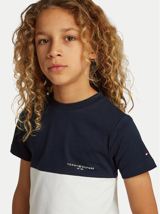 Tommy Hilfiger Tommy Hilfiger T-Shirt KB0KB09617 D Granatowy Regular Fit